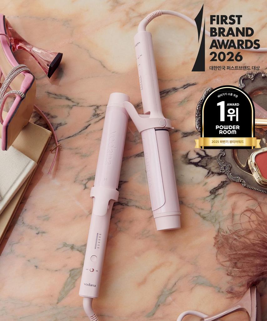 Glow Curling Iron 36mm/40mm Powder Pink