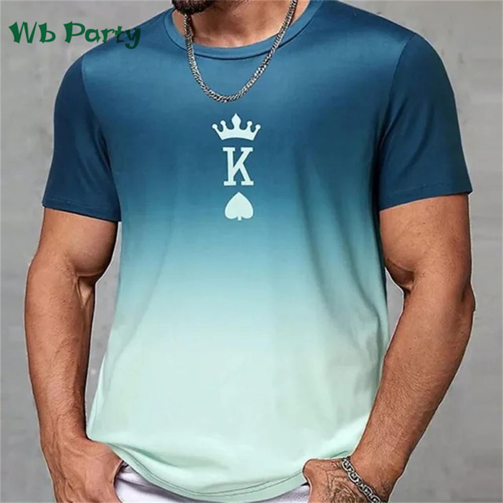 Gradient Print Clothes 3D Print Men's Summer Clothes T-Shirts Oversize Short Sleeve Tee Men Short Sleeve Tee Gym Clothing Men