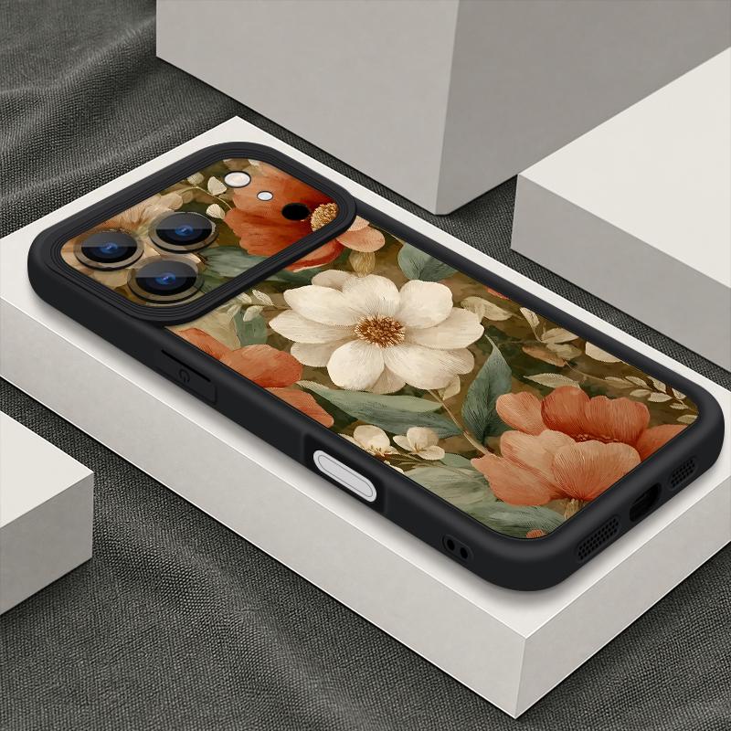 Винтажный чехол с цветочным узором для iPhone 17 Pro Max, противоударный бампер, мягкая накладка для iPhone 16 15 14 13 Pro Max 16E 17E