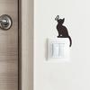 1pcs Cartoon Creative Cat Butterfly Silhouette Bedroom Living Room Light Switch Stickers Decorative Wall Stickers Self-adhesive