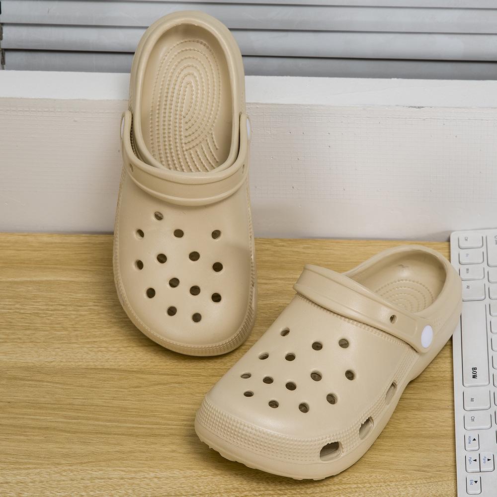 Классические туфли с отверстиями мужские и женские парные туфли супермягкая верхняя одежда нескользящая толстая подошва обувь с закрытым носком крутые шлепанцы