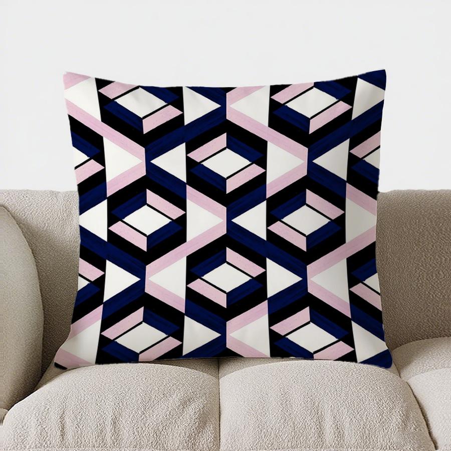 Home Decor Colorful Zigzag Pattern Pillow Pattern Cushion Cover Suitable for Sofa Bedroom Car Pillow Cover