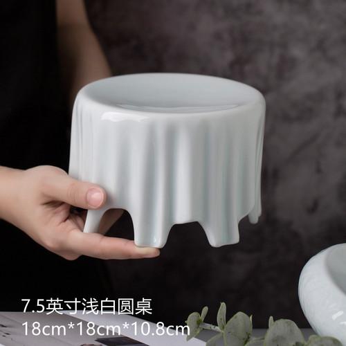 Керамический круглый стол креативный отель ресторан фруктовая тарелка суши свадебная вечеринка торт десерт витрина домашняя кухня посуда