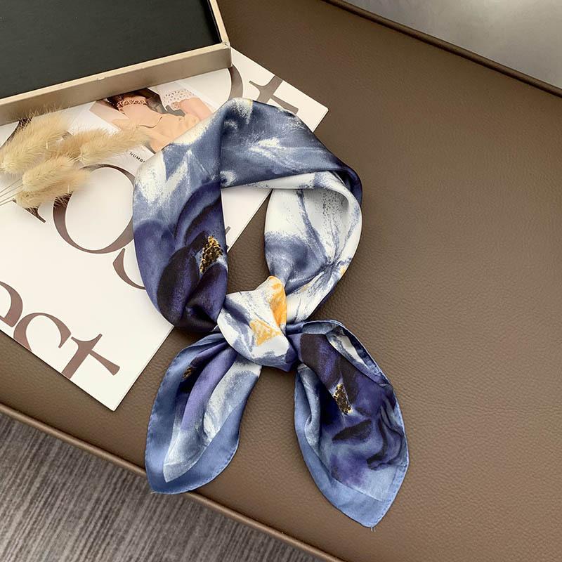 Retro 70*70 Square Scarf Colorful Silk Scarf Women Neck Scarf All-Match Shawl Trendy Headscarf Women'S Accessories Gifts