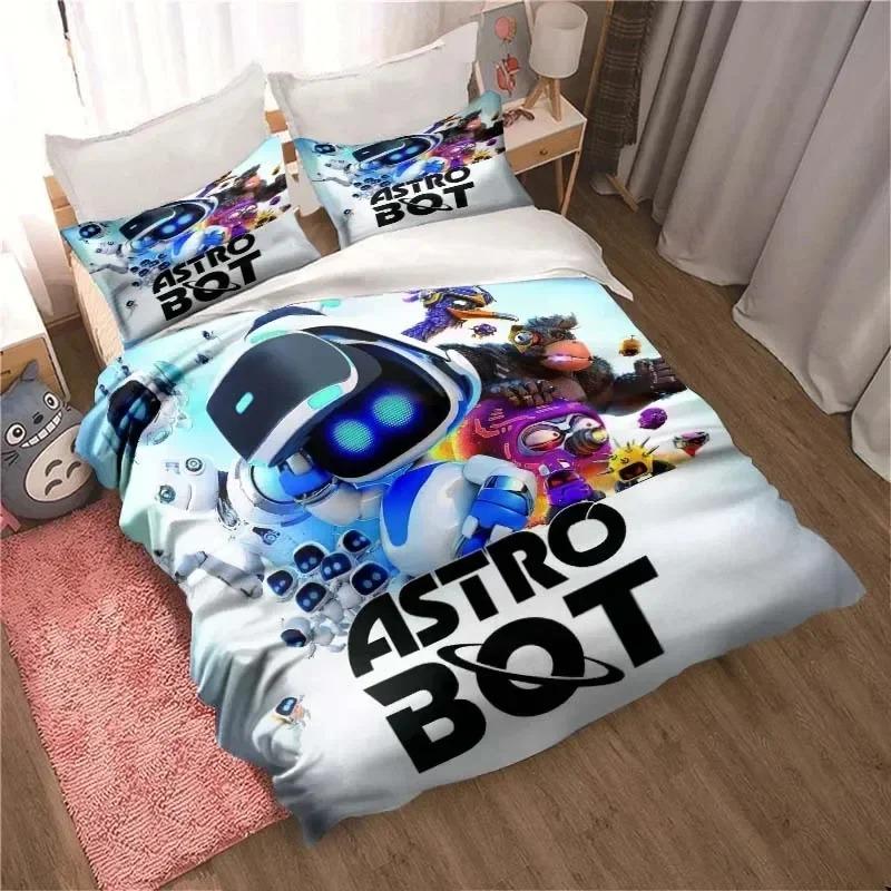 ASTRO BOT Милый Мультяшный Комплект Постельного Белья Пододеяльник Наволочка Односпальный Двуспальный King Size Взрослый Мальчики Спальня