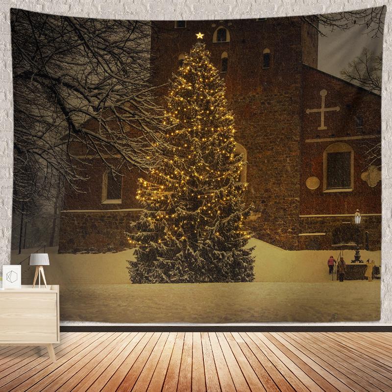 Украшение рождественской елки, гобелен с принтом, украшение для дома, гостиной, спальни, стены, тканевый гобелен 230x180 см