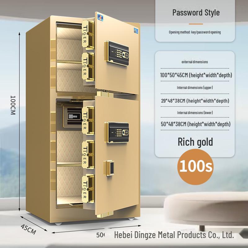 Tiger Brand All-Steel Fingerprint Safe for Home/Office - Anti-Theft Small Safe Deposit Box