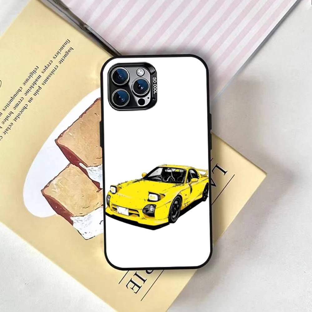 Чехол для телефона со спортивным автомобилем JDM Tokyo Drift Для iPhone 17,16,15,14,13,12,11 Plus,Pro Max,XS,Цветной Посеребренный Внутренний Чехол