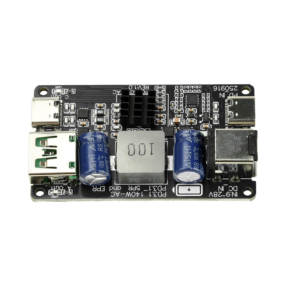 PD140W Высокомощный модуль быстрой зарядки Type-C+USB Зарядное устройство Полный протокол Настольное автомобильное Быстрая зарядка PD3.1/QC3.0/QC4/QC4+