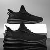 Autumn Versatile Men's Shoes Flying Weaving Sports Casual Men's Breathable Mesh Shoes Black Breathable Lightweight
