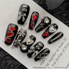 Gothic Punk Style Handmade Wearable Nail Art Patches