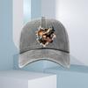 Duck Billed Cap with Ferocious Dinosaur Crack Print, Outdoor Sports and a Great Gift for Both Men and Women