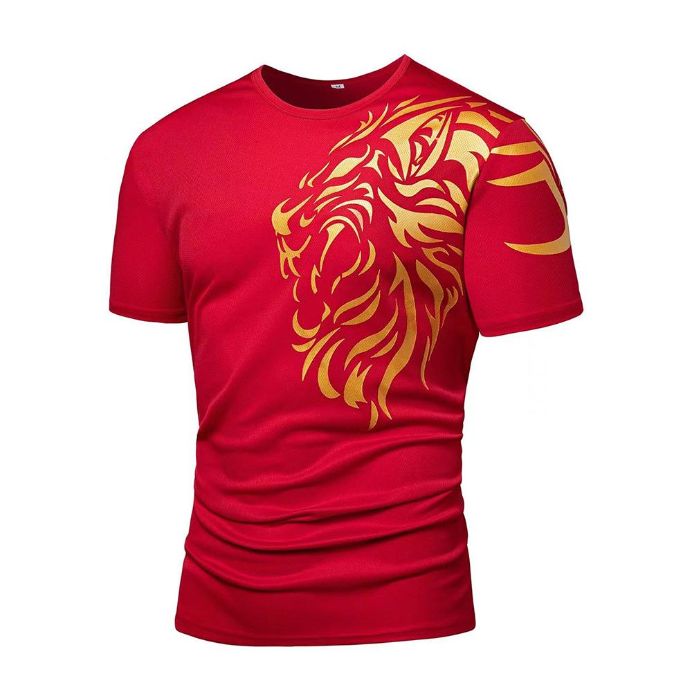 Футболка с тигром, модная мужская футболка с 3d короткими рукавами, уличные повседневные спортивные топы, пуловер большого размера с круглым вырезом, летняя мужская одежда в стиле ретро