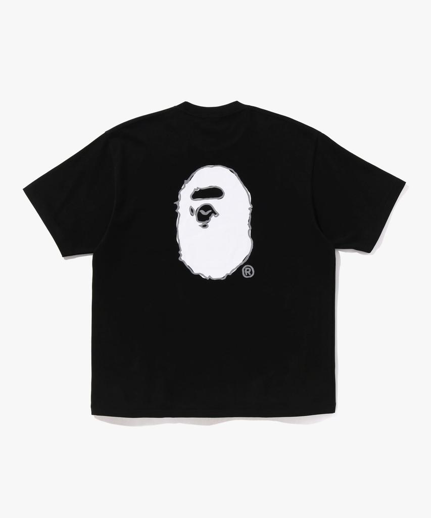 Футболка Beipeu с ручным рисунком логотипа Bape, свободного кроя (M) черный