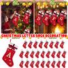 Christmas Stockings Small Embroidered Letter Knitted Xmas Hanging Stocking Decorations Christmas Party Decor