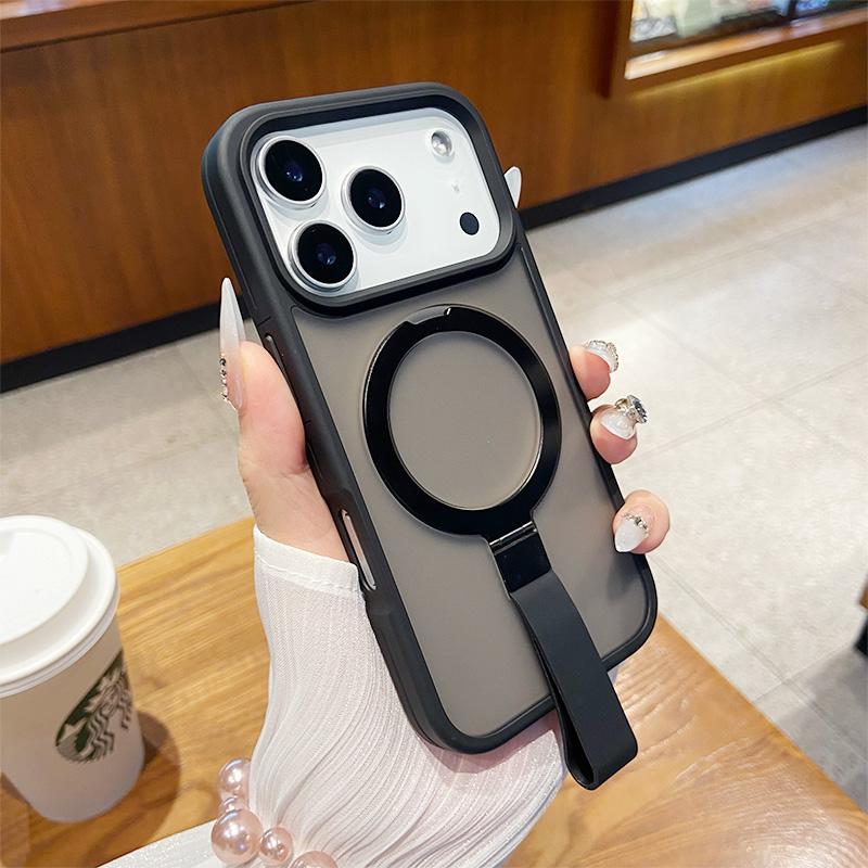 Магнитный чехол для телефона с подставкой для IPhone 17 Air 16 14 15 13 Pro Max 12 Чехлы Защитная крышка Apple с мягким силиконовым кольцом