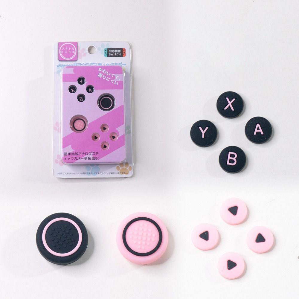 Soft D-pad Cross Button Colourful Thumb Stick Grip Cover Protector for Switch Oled NS Joy-con