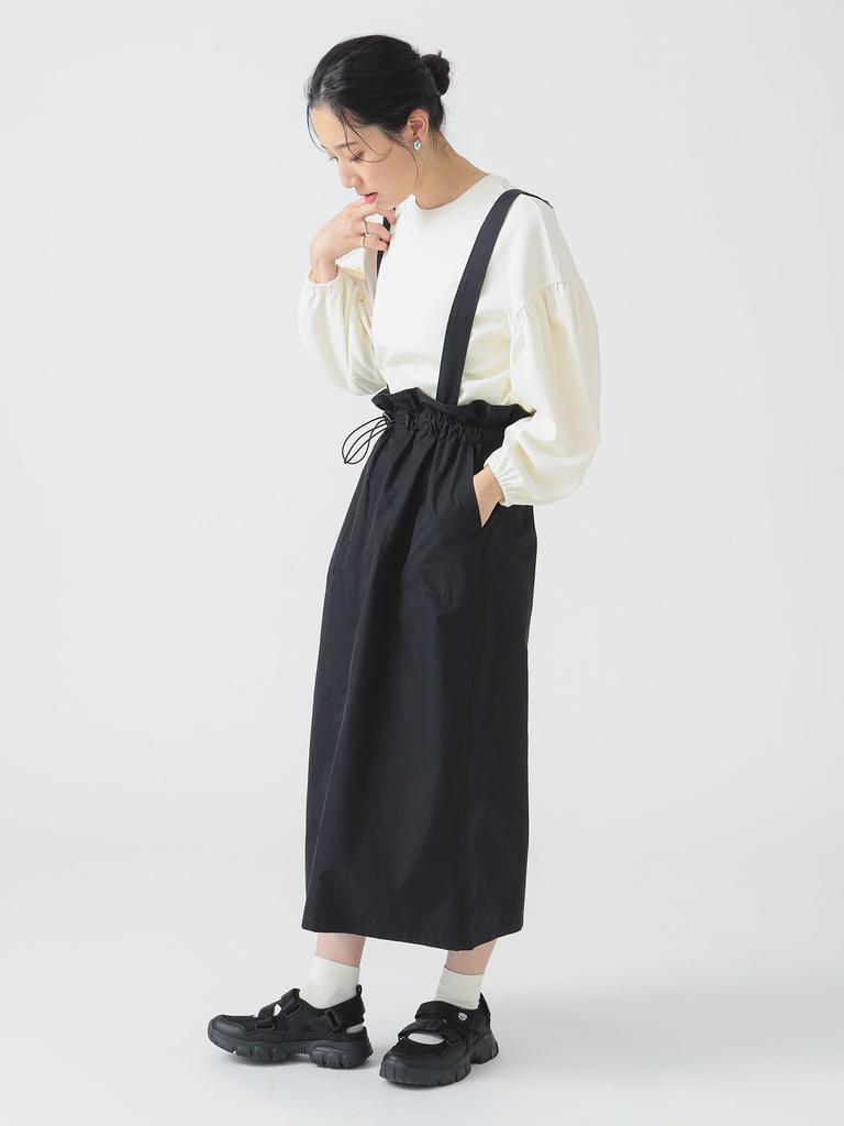 B:MING LIFE STORE by BEAMS Shirred Jumper Skirt (S-M) Women's Black M