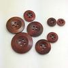 50Pcs 4 Holes Solid Color Wooden Round Buttons Clothing Buttons DIY Sewing Craft