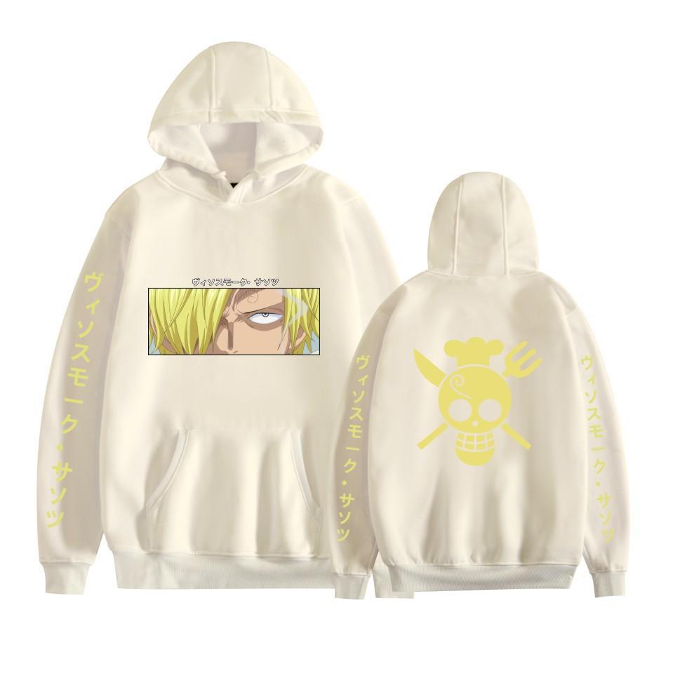 Riman Animation Cartoon Luffy Brook Series Printed Fashion Casual Hooded Sweater