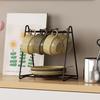 6 Cups Vertical Coffee Cup Rack Iron Cup Plate Rack Sturdy Cup Drying Stand  Coffee Mugs