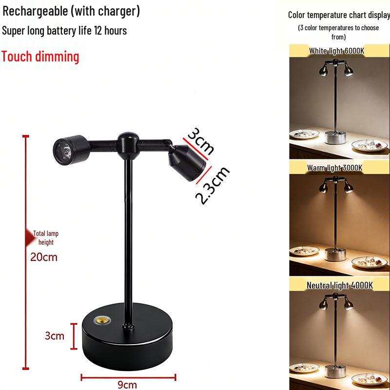 Tri-Color Touch Dimming Jewelry Display Light