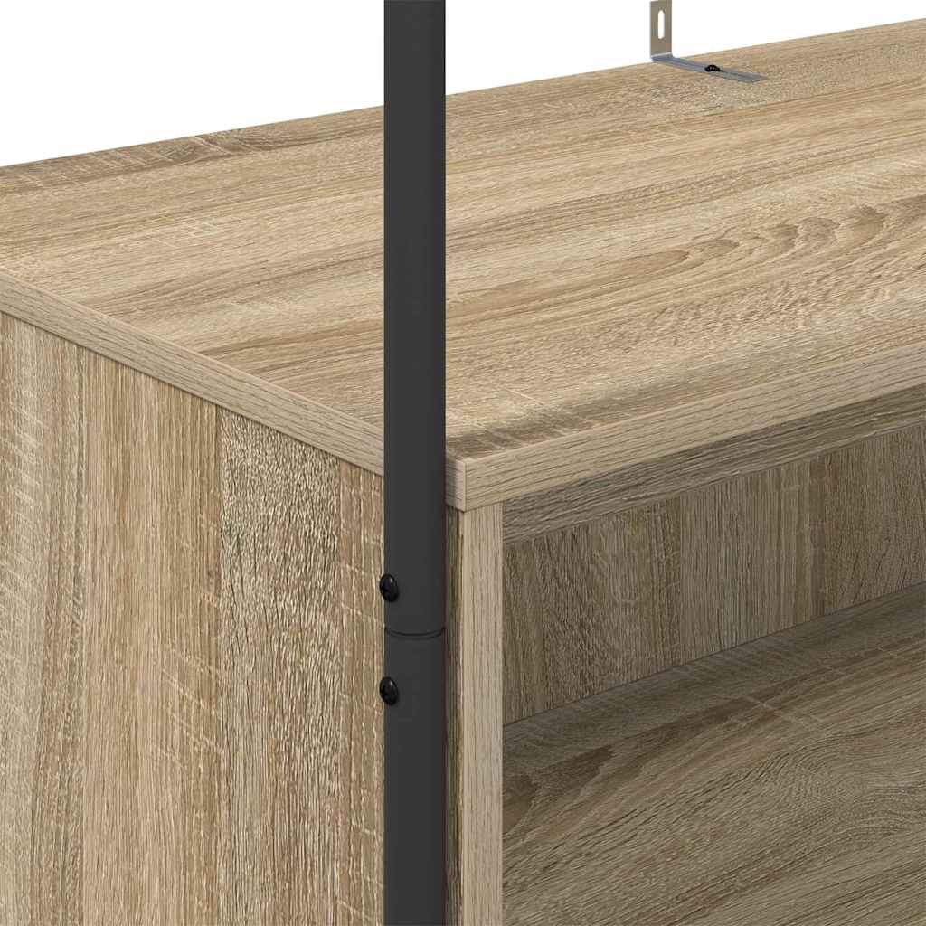 Coat Rack Brown Oak Look 100 x 44 x 160 cm