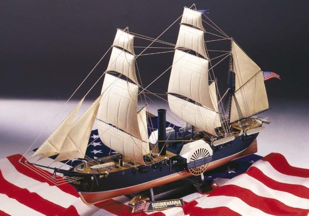 AOSHIMA Большой парусный корабль Black Ship Susquehanna No.10 1/150