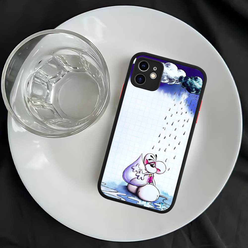 Cartoon D-Diddl For IPhone 11 12 13 14 15 16 Pro Max Plus Matte Translucent Phone Cover