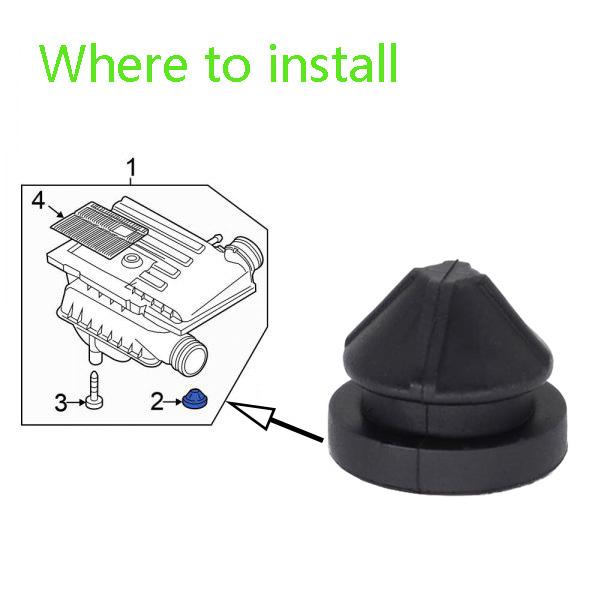 4X Rubber Bonnet Hood Air Intake Filter Grommet Mount Bushing Buffer Cushion for VW CC Golf Sportsvan Touran Passat Sharan Polo