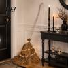 Decorative Broom for Covered Entryway 5.5 Ft Giant Light-up Witch Broom, Vintage Twig with String Light, Creepy Costume Accessory Rustic Farmhouse