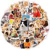 50 реалистичных наклеек с кошками, настенные наклейки, симпатичные реалистичные наклейки на стену в общежитии, зоомагазин, стеклянная наклейка для живописи