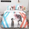 Darling In the Franxx Anime Duvet Cover Set with Pillow Covers Polyester Teens Kids Bedding Set Full Queen King Size Bed Linen