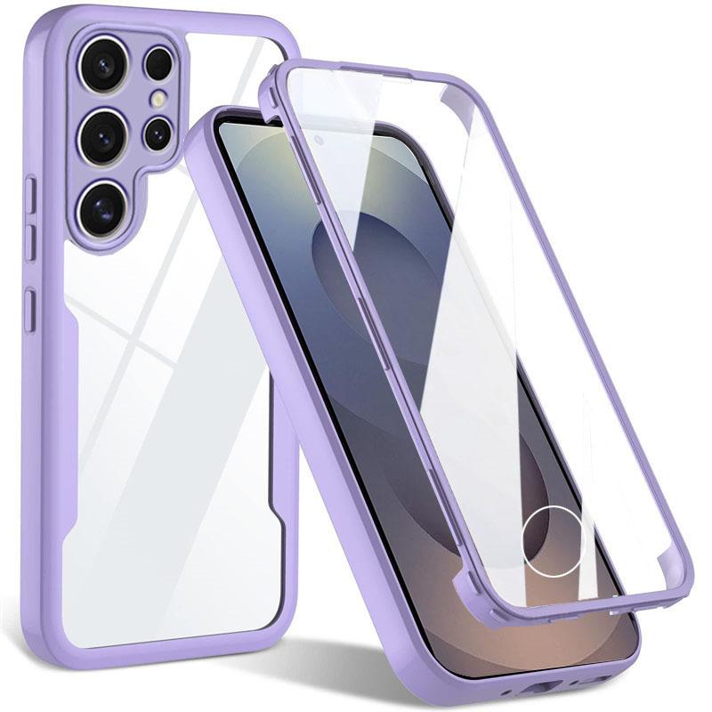 Чехол с полной защитой 360 для Samsung Galaxy S25 Ultra S24 S23 Plus A54 A35 A25 A16 A55 A26 A36 A56 Противоударные прозрачные чехлы