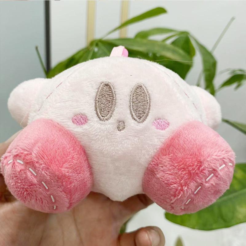 Pink Sweet Kirby Plush Doll Keychain Soft Cuddly Toy For Fashionable Charm Bag