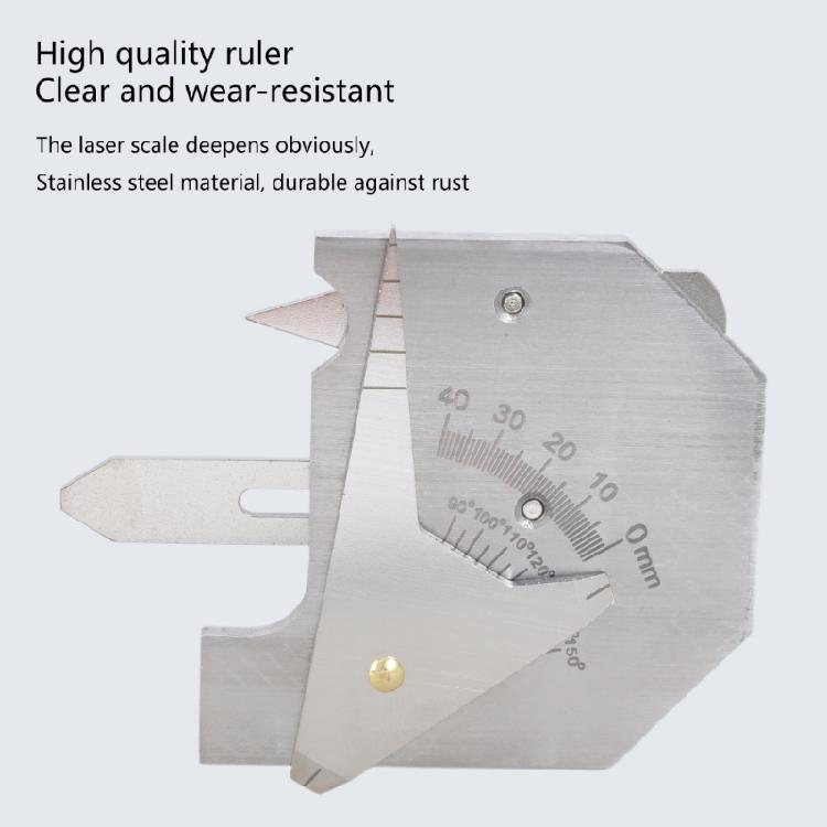 Welding Inspection Ruler Stainless Steel Double Slide Welding Pit Seam Gauge