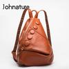Genuine Leather Backpack Women Bag First Layer Cowhide Large Capacity Leisure Travel Bags