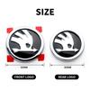 Car Sticker 2025 New 80/90/100mm Car Front Rear Trunk Logo Emblem Sticker Decoration For Skoda S Rapid Scala Kodiaq Fabia Kamiq OO333