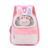 Color Blocking Design Children Plush Backpack With Rabbit And Capybara Toy Plush