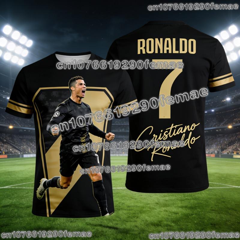 Футбольная футболка Ronaldo #7 Fan Edition 2026 для взрослых и детей. Дышащая и удобная футболка для футбольных тренировок на лето