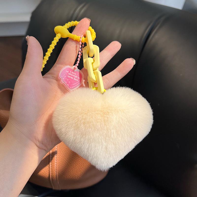 Натуральный мех кролика рекс сердце сумка брелок цепочка подвеска сумка женская девушка сумка подвески автомобили аксессуар пушистый брелок подарки