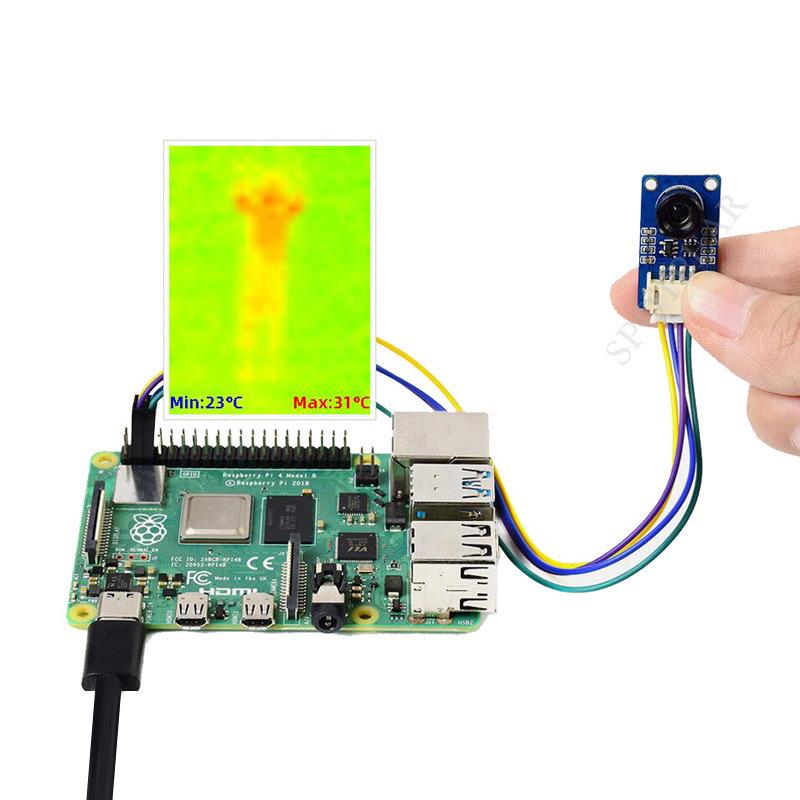 Модуль инфракрасного тепловизора Raspberry Pi MLX90640, поле зрения 55°, I2C, 32x24 пикселя