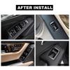 WODOFO GDR Black Interior Trim Door Power Window Switch Button Cover Sticker Replacement for