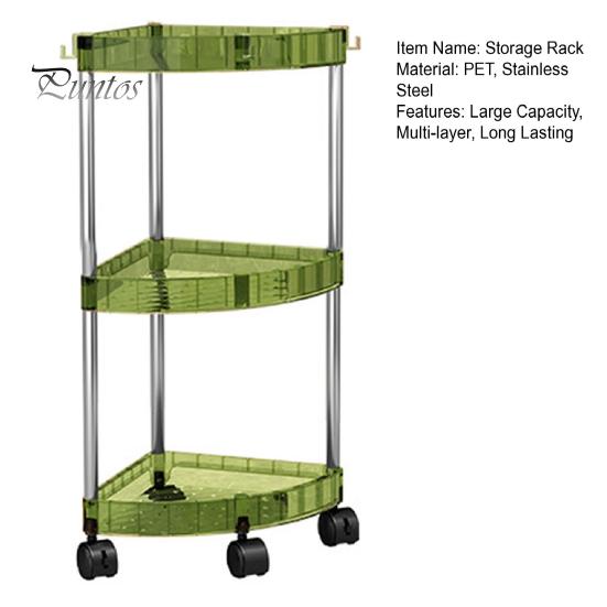 Угловой стеллаж для хранения с колесами, большая вместимость, многослойный, прочный, несущий нагрузку, простая сборка, подставка под туалетный столик, напольный держатель для хранения