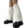 1 пара женских меховых гетр из искусственного меха, гетры, женские милые теплые носки до колена