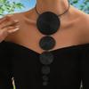 Fashion Trend Retro Round Ethnic Style Collar Y-shaped Necklace European and American Jewelry Women's Versatile