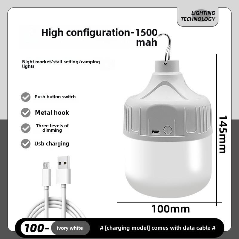 Wireless USB Rechargeable LED Emergency Lamp for Outdoor Camping and Street Stalls