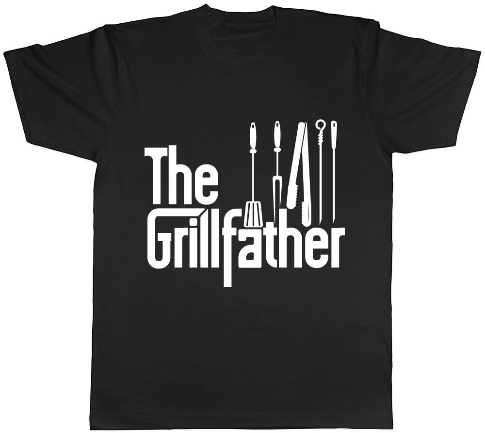 Grillfather BBQ Летний Барбекю Мужской Подарок на День Рождения Футболка
