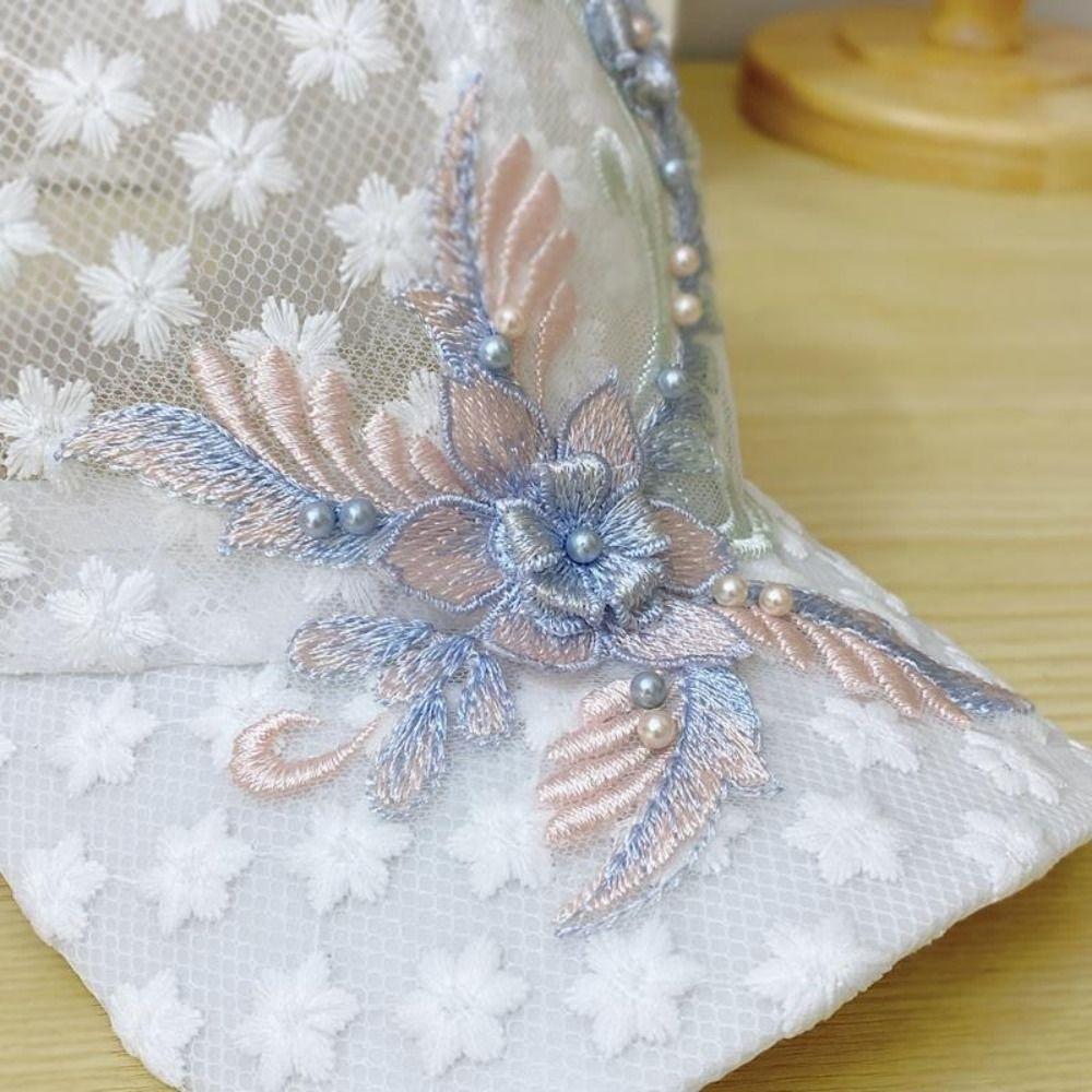 Summer Lace Baseball Cap Embroidered Flowers Sunscreen Hat New Rebound Cap For Women Girls