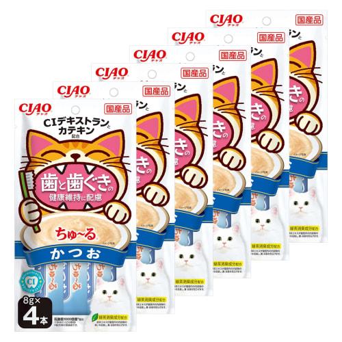 CIAO Churu Bonito Tenderloin for Healthy Teeth and Gum, Set of 6 (4 Pcs)
